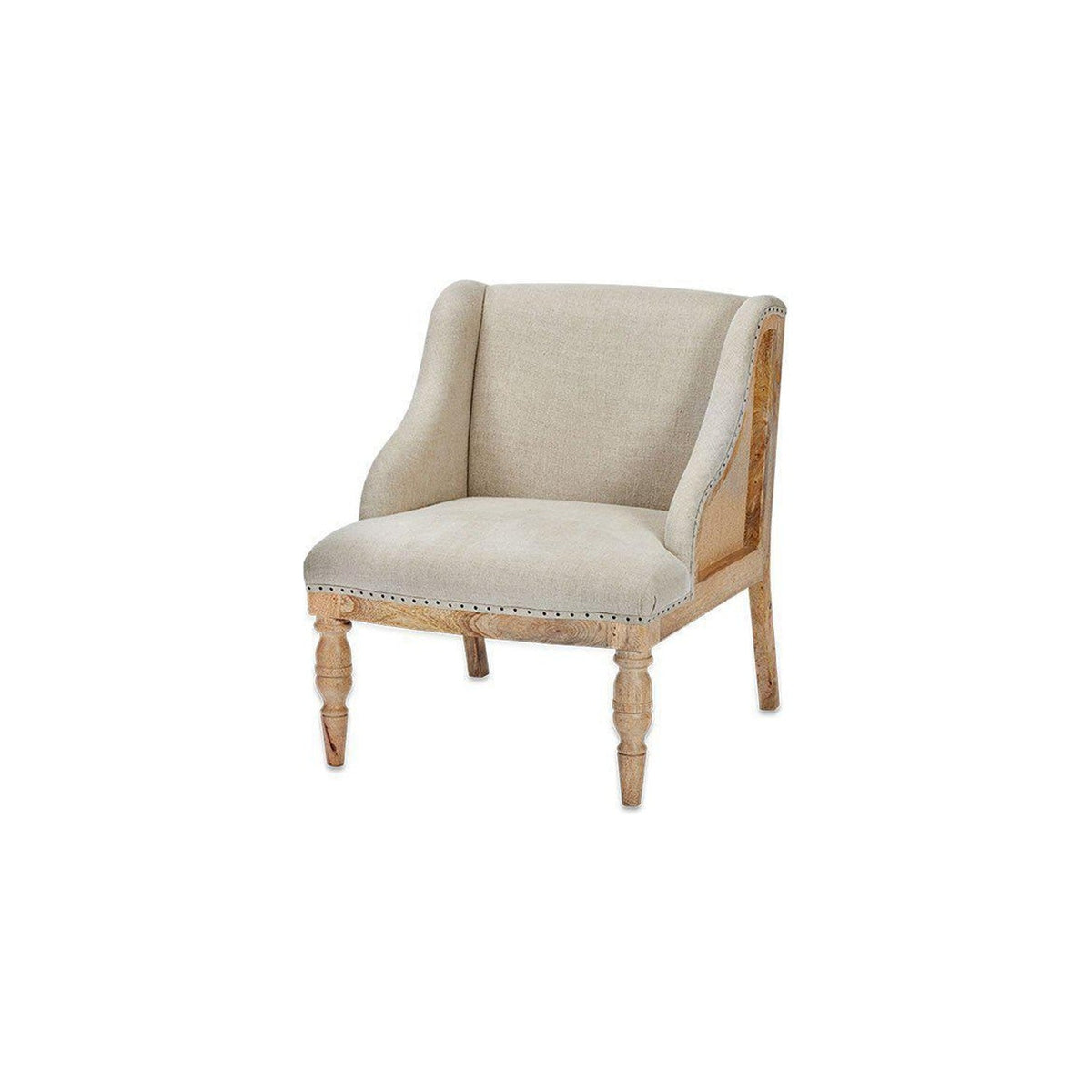 Elbu Deconstructed Linen Armchair - Stone