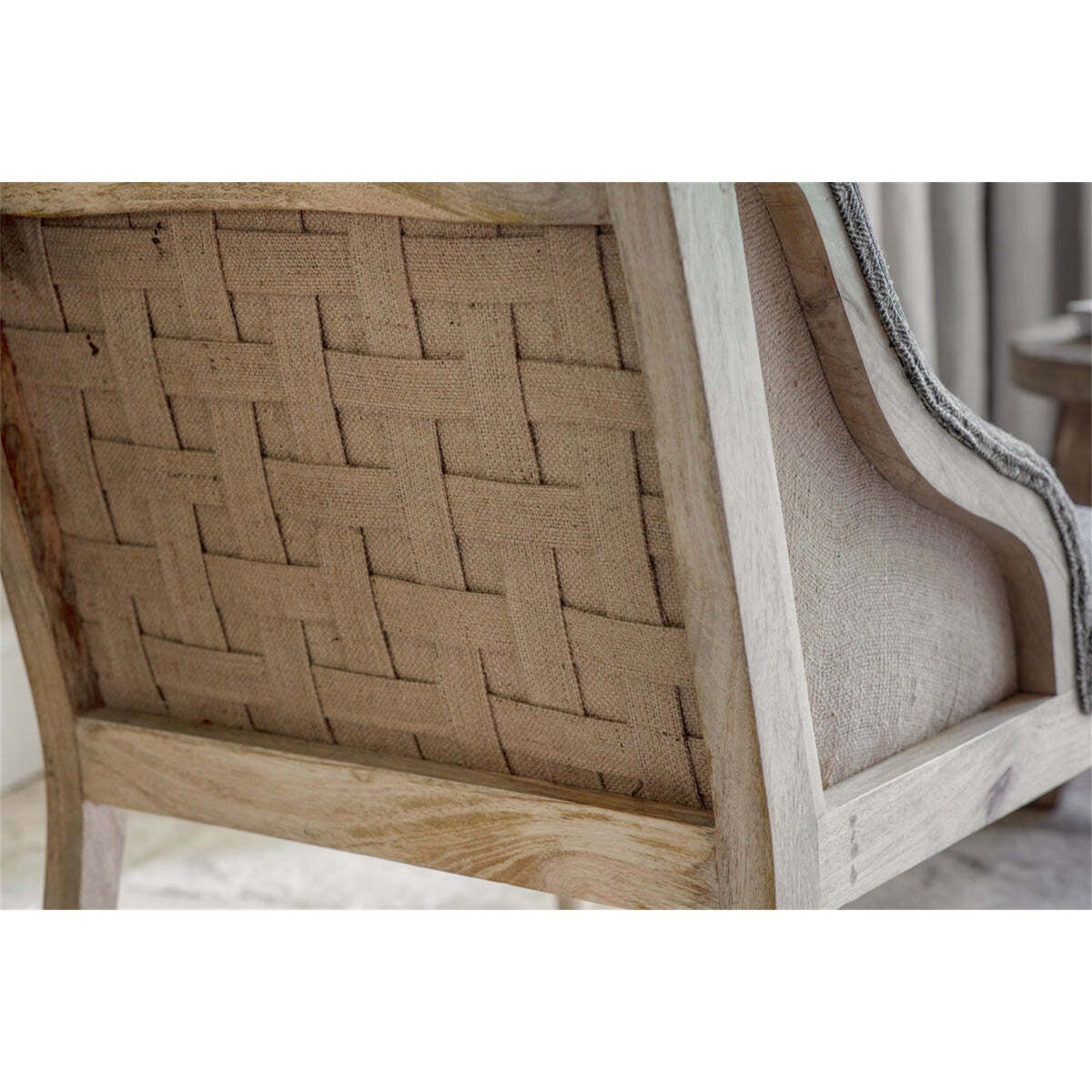 Elbu Deconstructed Jacquard Weave Armchair - Charcoal