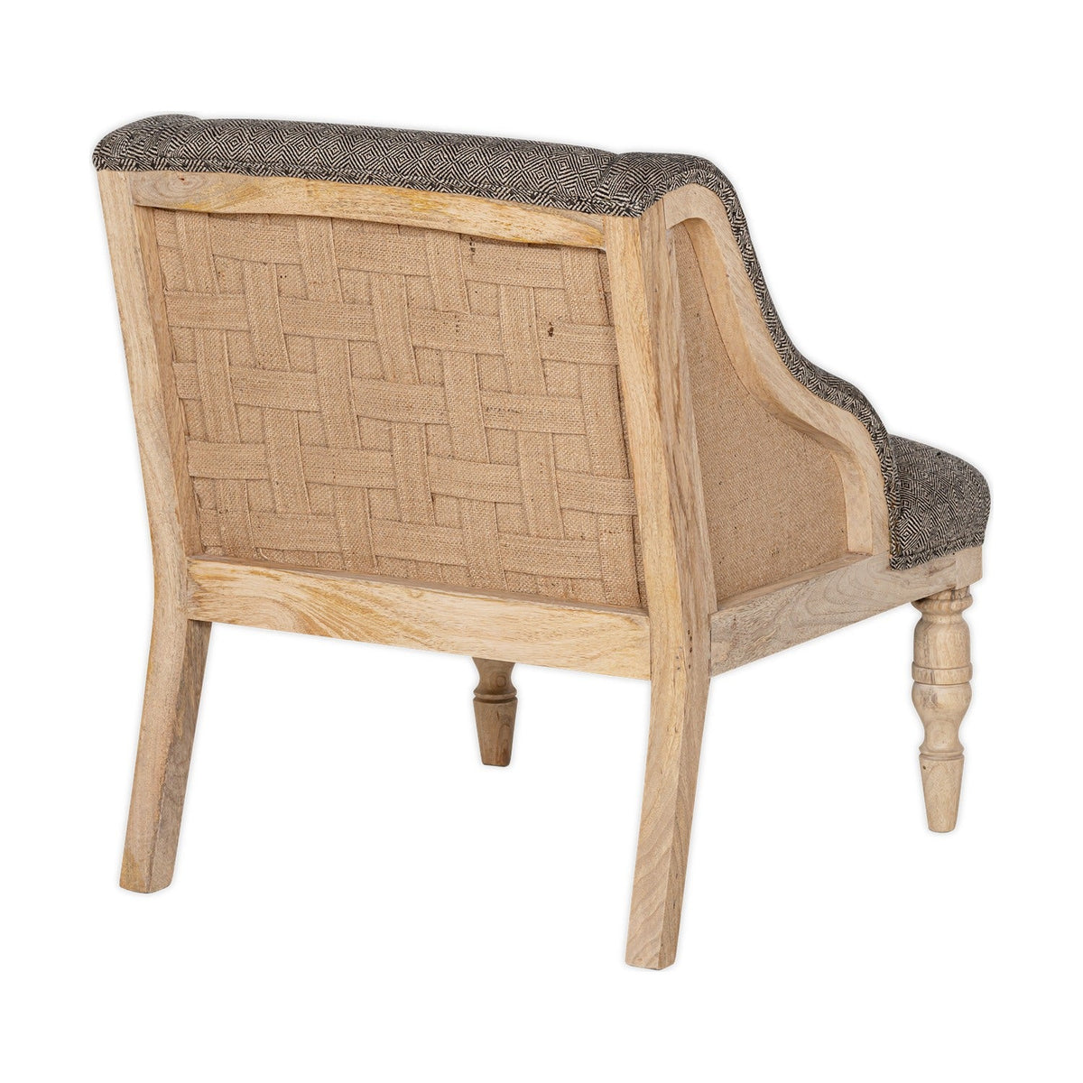 Elbu Deconstructed Jacquard Weave Armchair - Charcoal