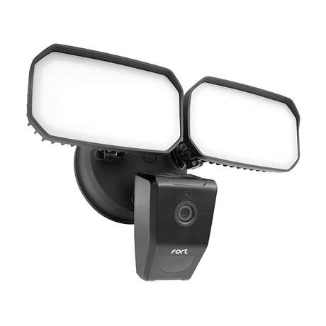 Wi-Fi Security Camera With Twin Flood Lights - Black