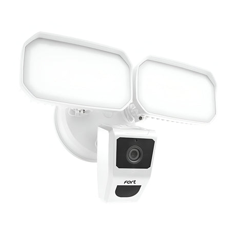 Wi-Fi Security Camera With Twin Flood Lights - White