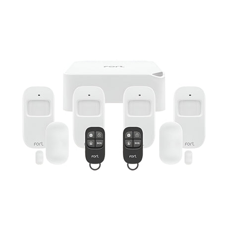 Smart Alarm Kit - 1 x Smart Hub, 4 x PIR, 2 x Door/Window Contact, 2 x Remote Control