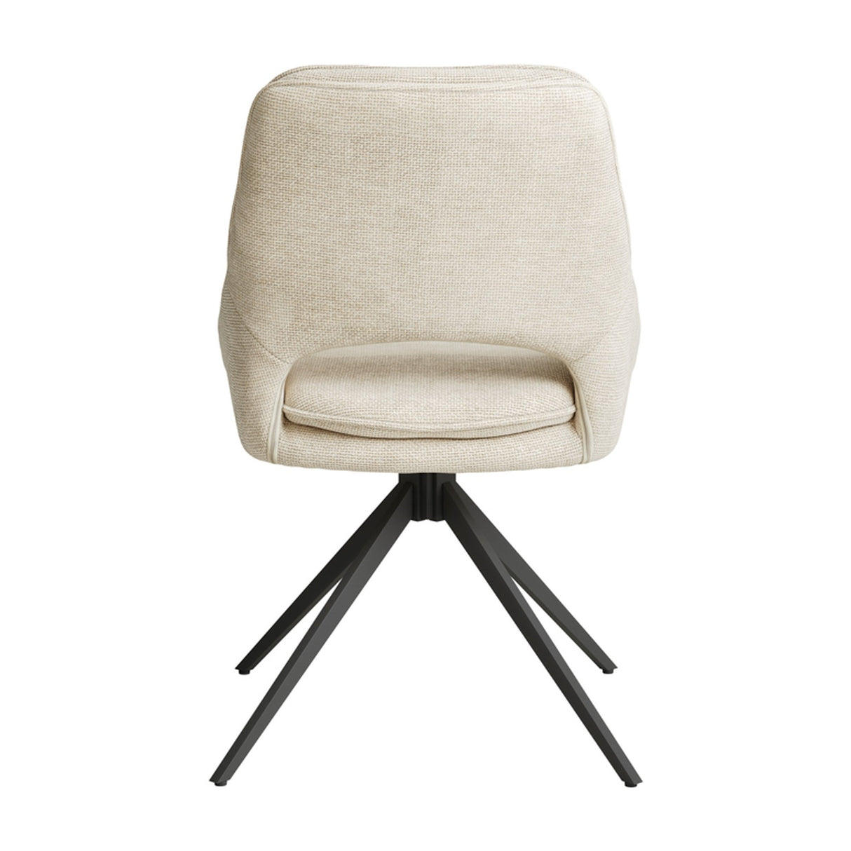 Edisto Dining Chair - Off-White with Black