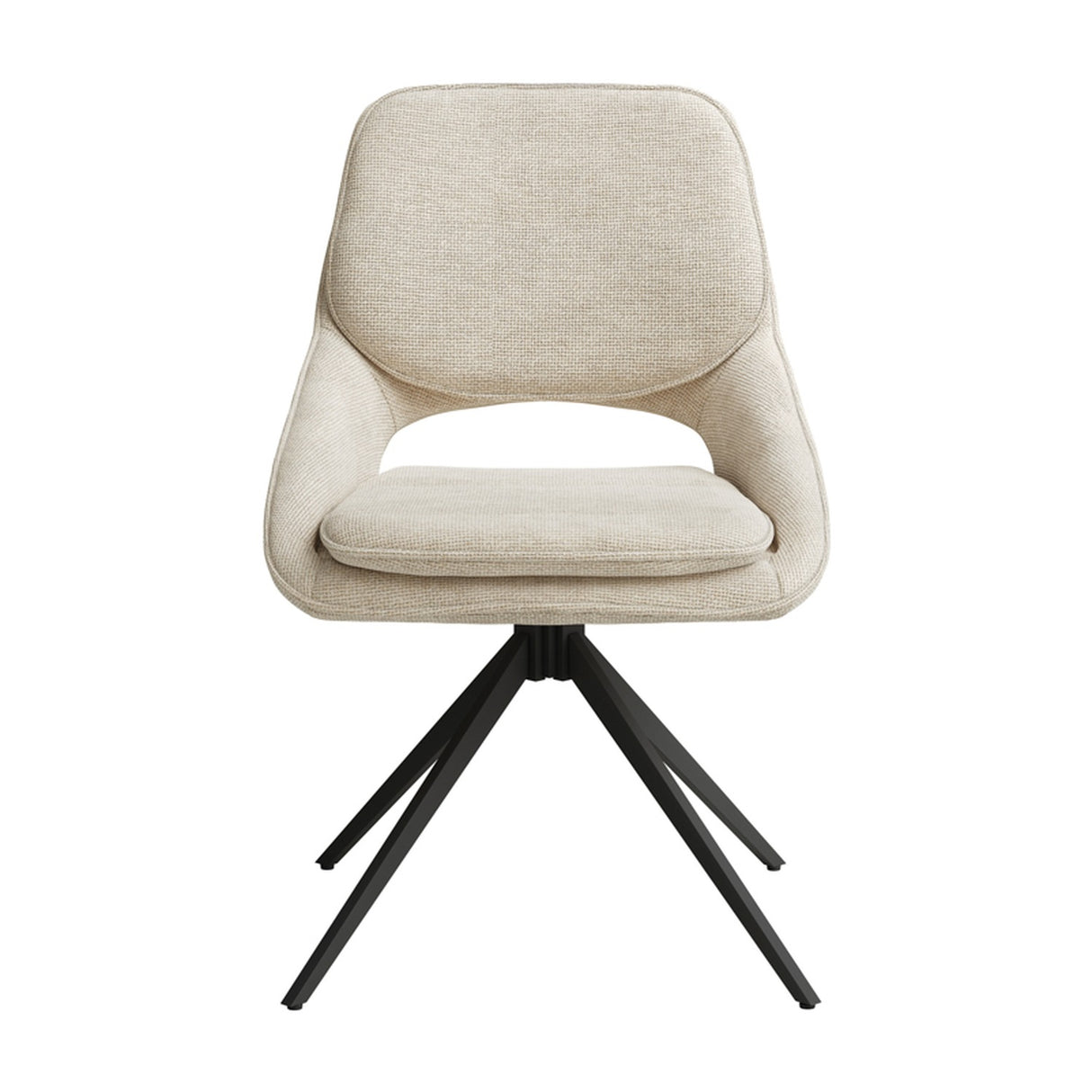 Edisto Dining Chair - Off-White with Black