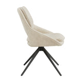 Edisto Dining Chair - Off-White with Black