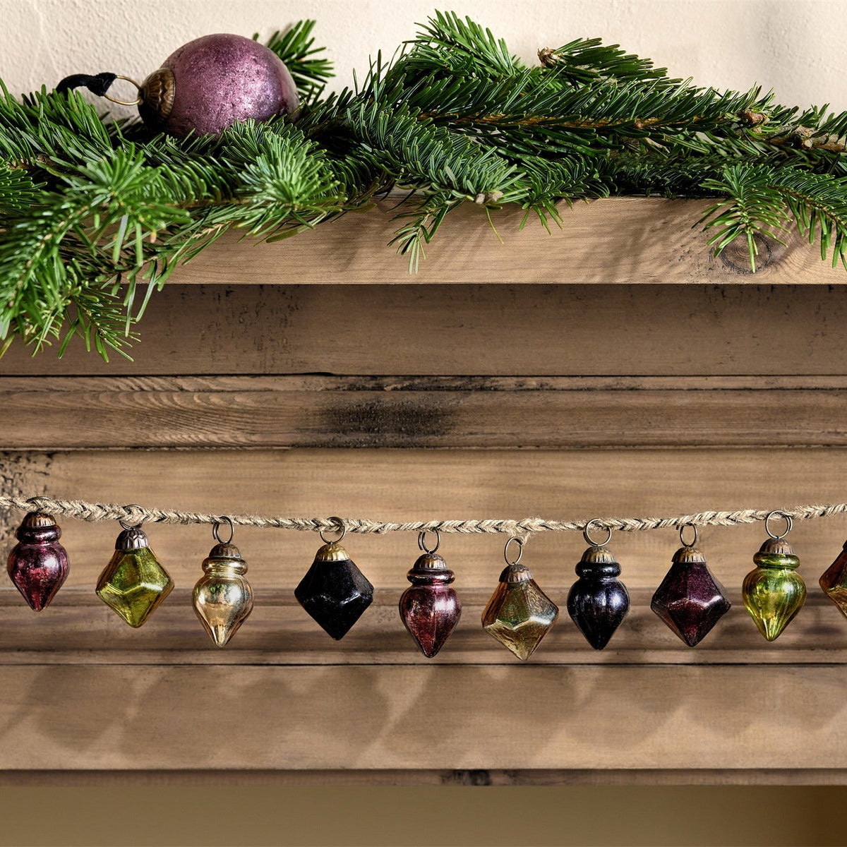 Ekiti 130cm Bauble Garland - Mixed Colours