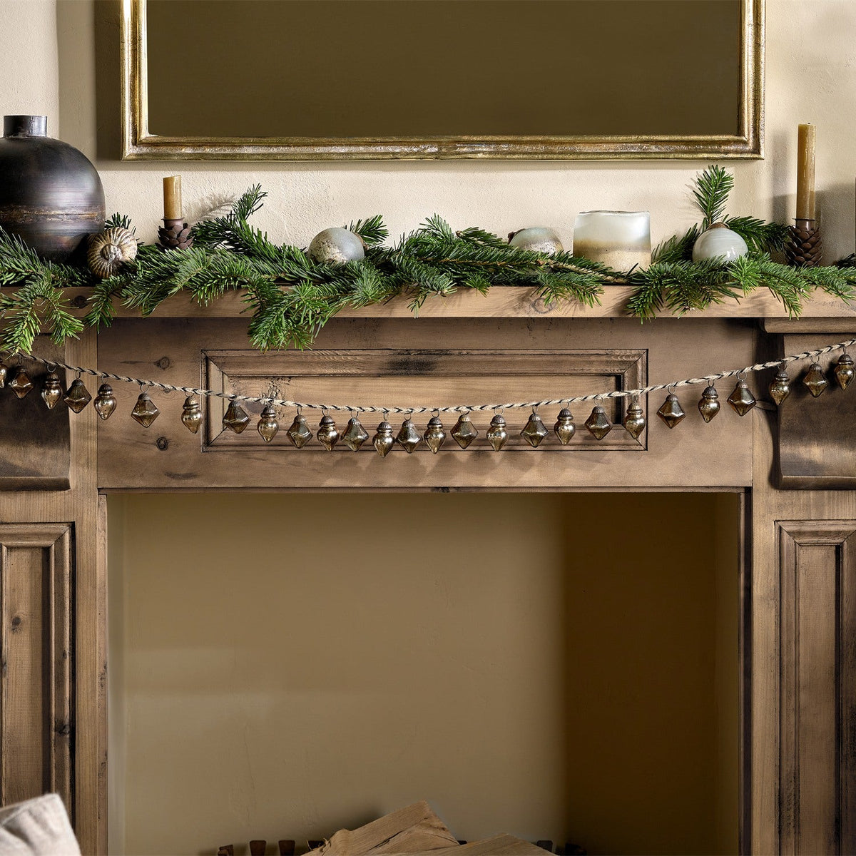 Ekiti 130cm Bauble Garland - Antique Gold