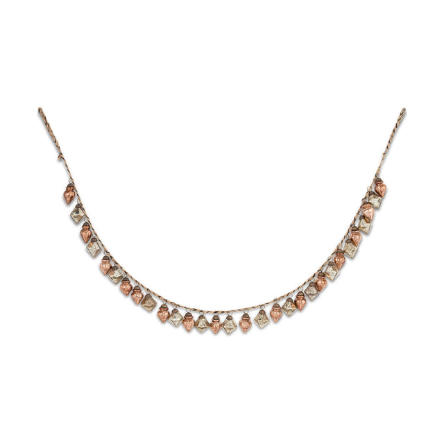 Ekiti 130cm Bauble Garland - Antique Gold & Rust