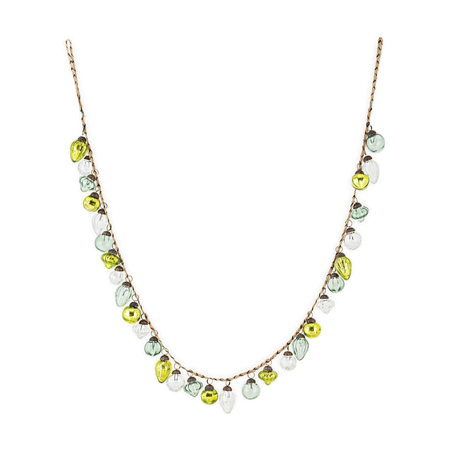 Ekiti 110cm Bauble Garland - Mixed Green & Clear
