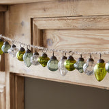 Ekiti 110cm Bauble Garland - Mixed Green & Clear