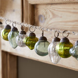 Ekiti 110cm Bauble Garland - Mixed Green & Clear