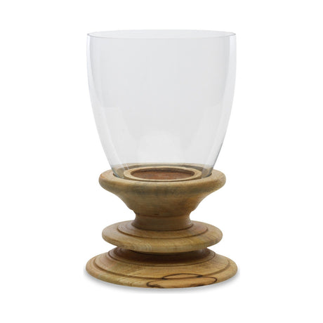Eluru Mango Wood Hurricane Lantern - Natural