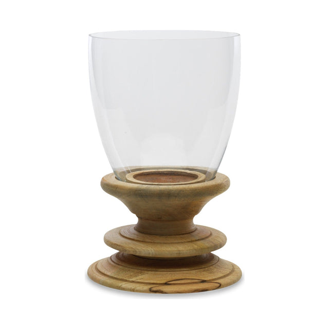 Eluru Mango Wood Hurricane Lantern - Natural