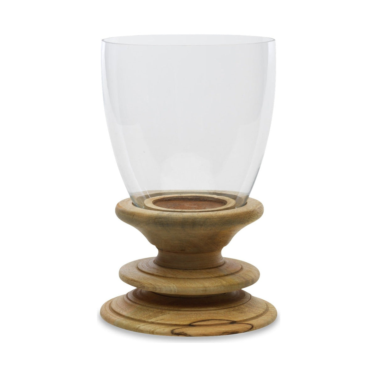 Eluru Mango Wood Hurricane Lantern - Natural
