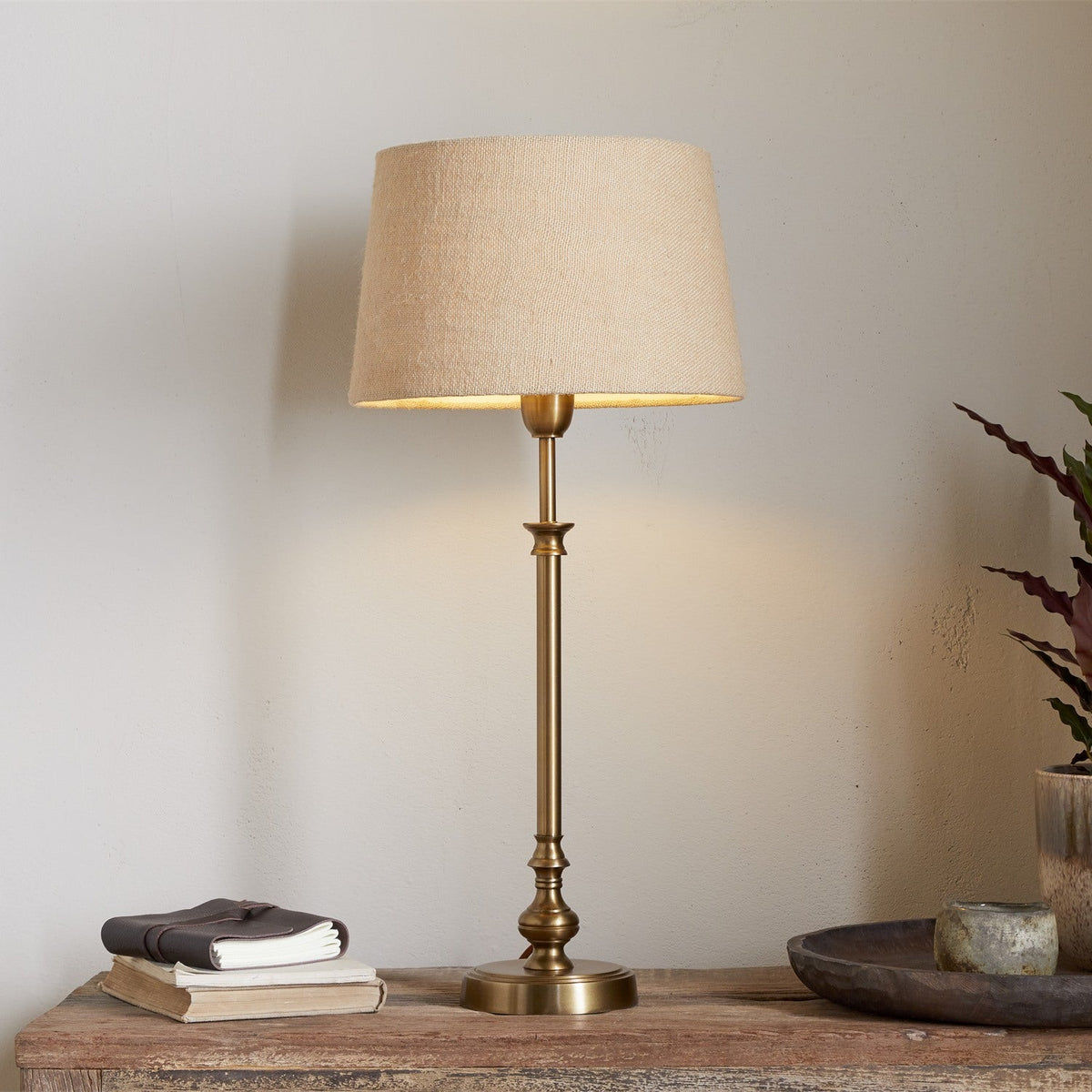 Ehadi Table Lamp Base - Antique Brass