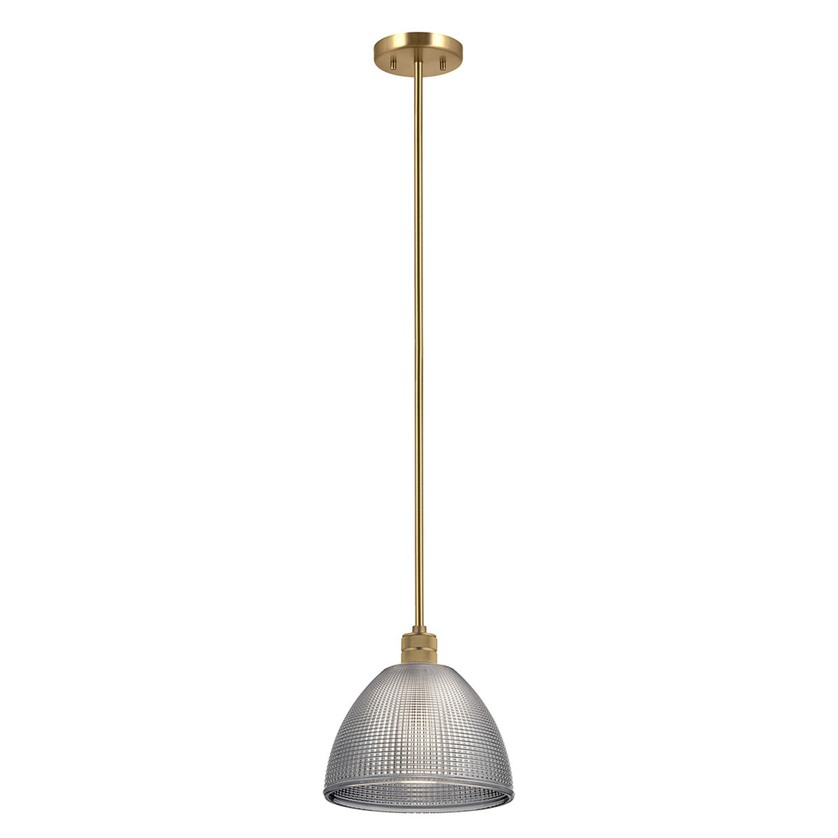 Hampstead 1 Light Pendant Light - Painted Natural Brass