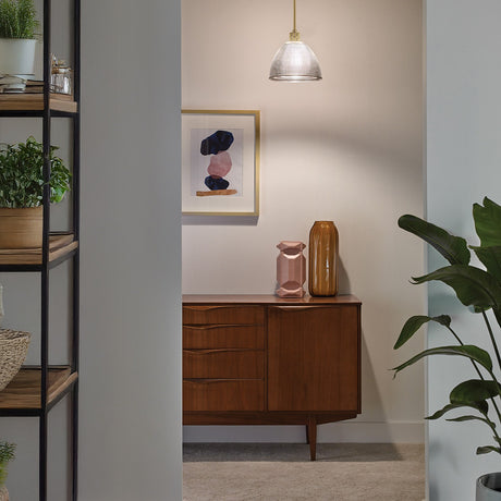 Hampstead 1 Light Pendant Light - Painted Natural Brass