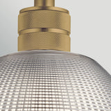 Hampstead 1 Light Pendant Light - Painted Natural Brass