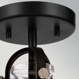 Hampton 1 Light Glass Pendant Light - Graphite