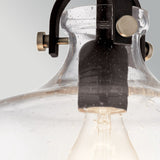 Hampton 1 Light Glass Pendant Light - Graphite