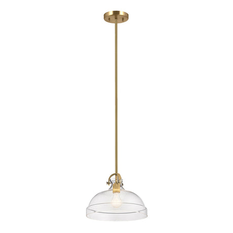 Hampton 1 Light Pendant Light - Painted Natural Brass