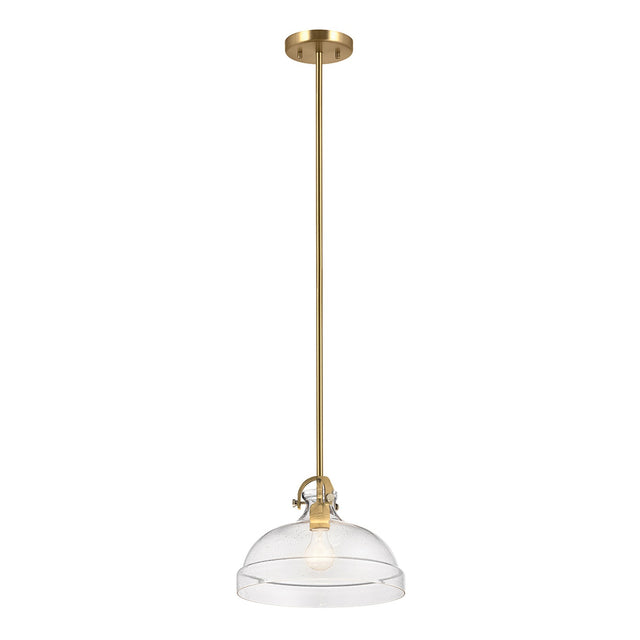 Hampton 1 Light Pendant Light - Painted Natural Brass