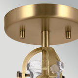 Hampton 1 Light Pendant Light - Painted Natural Brass