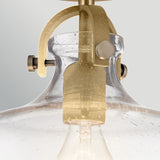 Hampton 1 Light Pendant Light - Painted Natural Brass