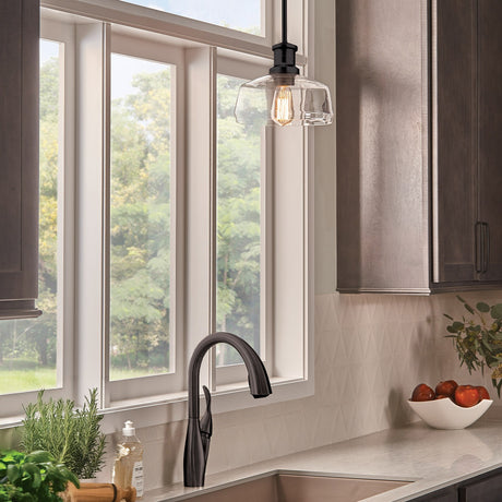 Notting Hill 1 Light Pendant Light - Graphite