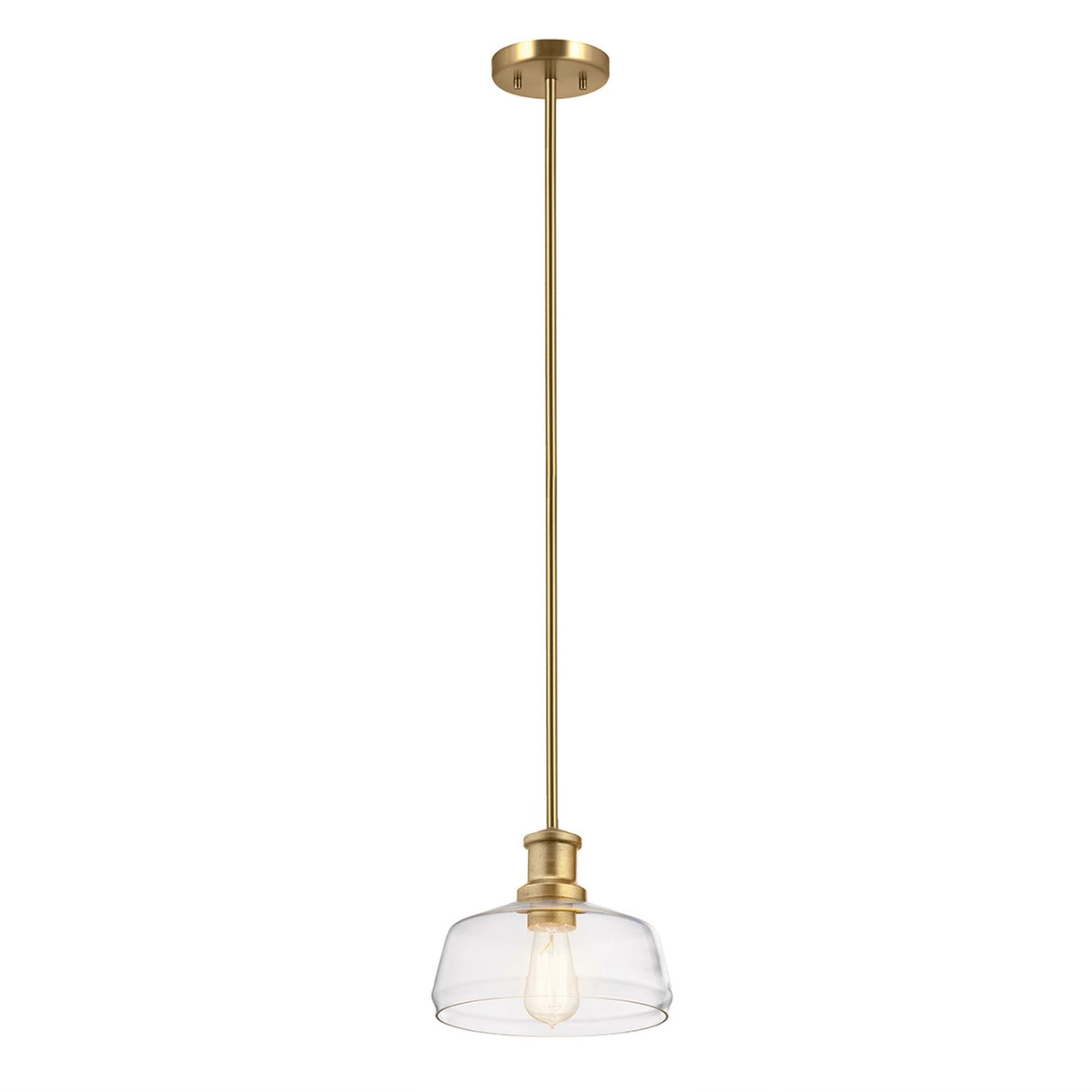 Notting Hill 1 Light Pendant Light - Painted Natural Brass