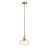 Notting Hill 1 Light Pendant Light - Painted Natural Brass