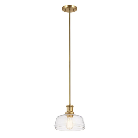 Notting Hill 1 Light Pendant Light - Painted Natural Brass