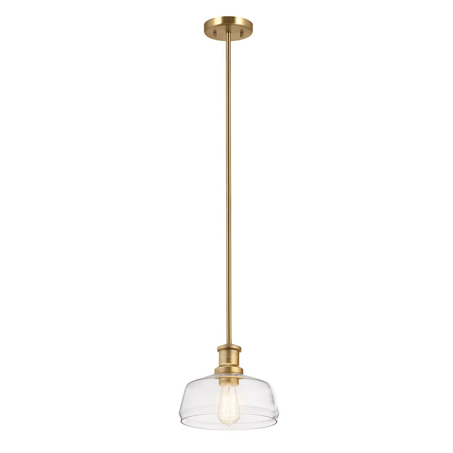 Notting Hill 1 Light Pendant Light - Painted Natural Brass