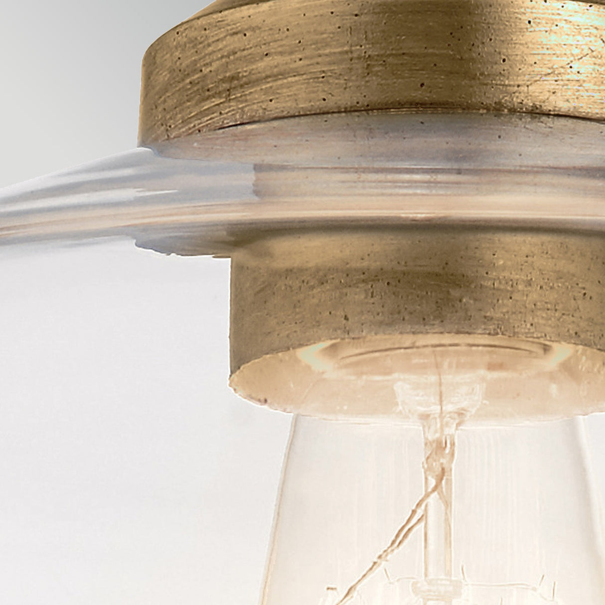 Notting Hill 1 Light Pendant Light - Painted Natural Brass