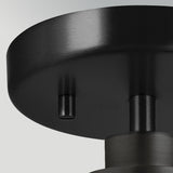 Windsor 1 Light Pendant Light - Black with Clear Faceted Glass