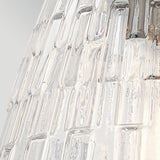 Windsor 1 Light Pendant Light - Black with Clear Faceted Glass