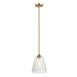 Windsor 1 Light Pendant Light - Painted Natural Brass