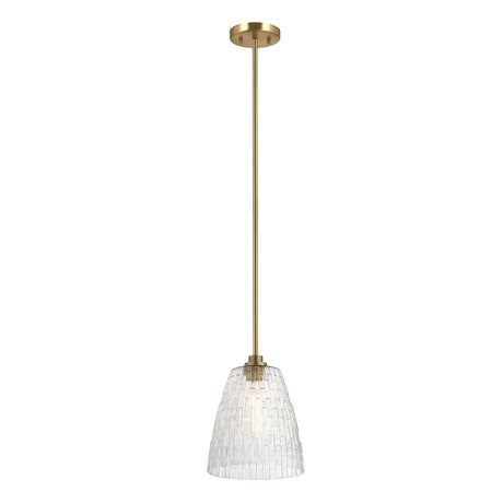 Windsor 1 Light Pendant Light - Painted Natural Brass
