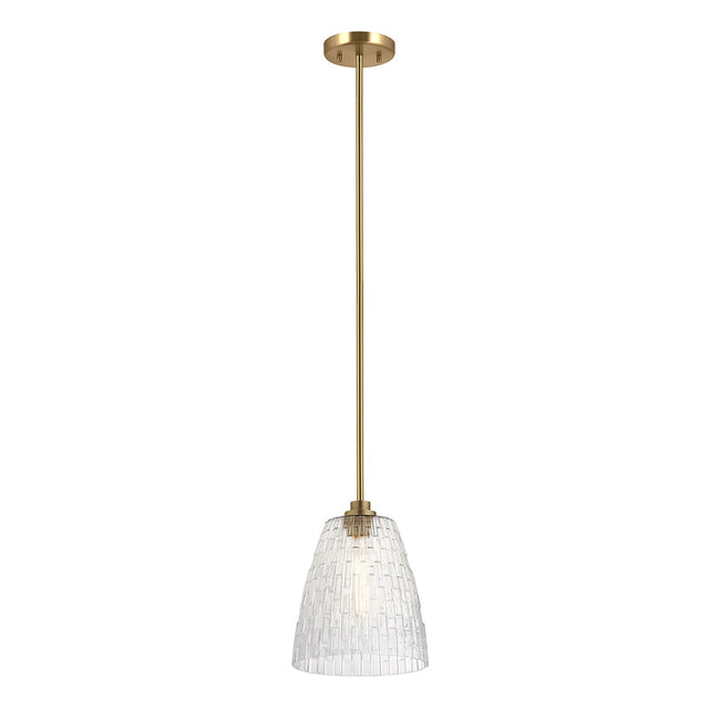 Windsor 1 Light Pendant Light - Painted Natural Brass