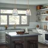 Windsor 1 Light Pendant Light - Painted Natural Brass
