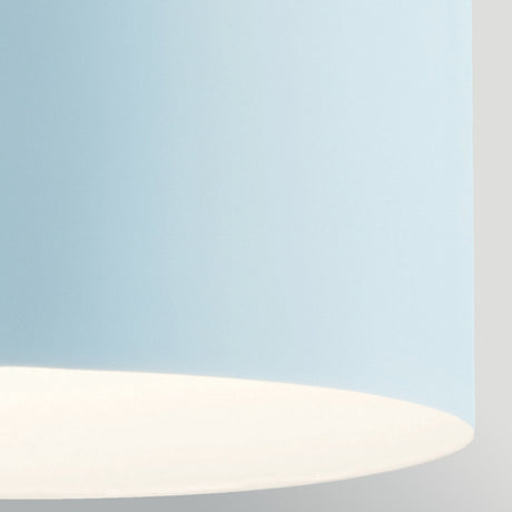 York 1 Light Pendant Light - Black & Pale Blue