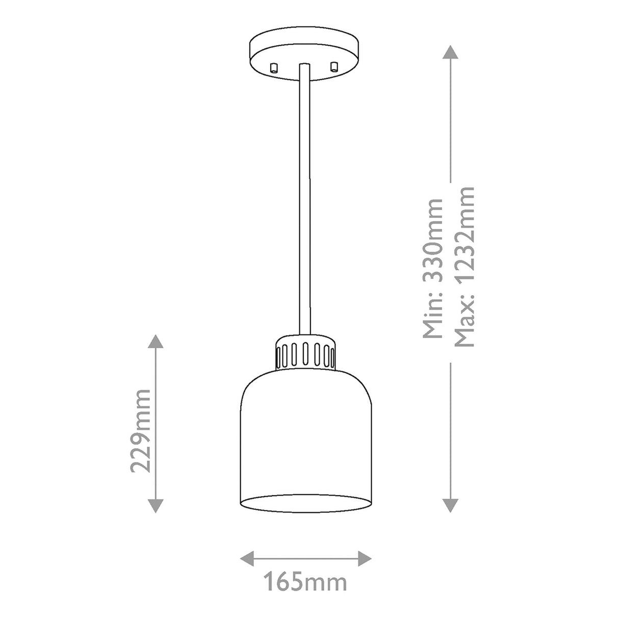 York 1 Light Pendant Light - Painted Natural Brass