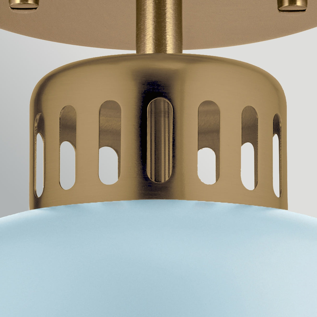 York 1 Light Pendant Light - Painted Natural Brass