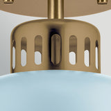 York 1 Light Pendant Light - Painted Natural Brass