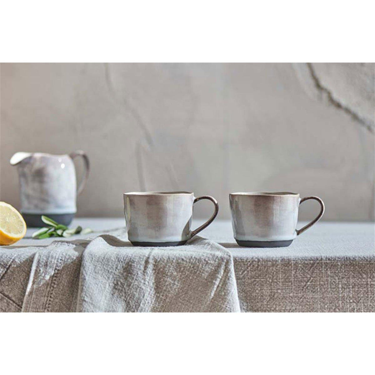 Edo Small Stoneware Mug - Slate - Set of 2