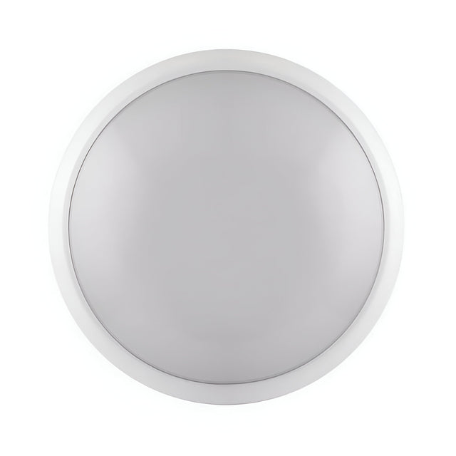 Duceri Emergency Circular Bulkhead With Microwave Sensor 14W IP65 Maintained White Bezel