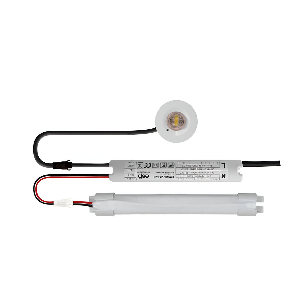 Duceri Emergency Downlight Kit Corridor 5W Non-Maintained With White Bezels