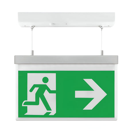 Duceri Emergency Hanging Exit Sign Right Legend 3W LED Maintained