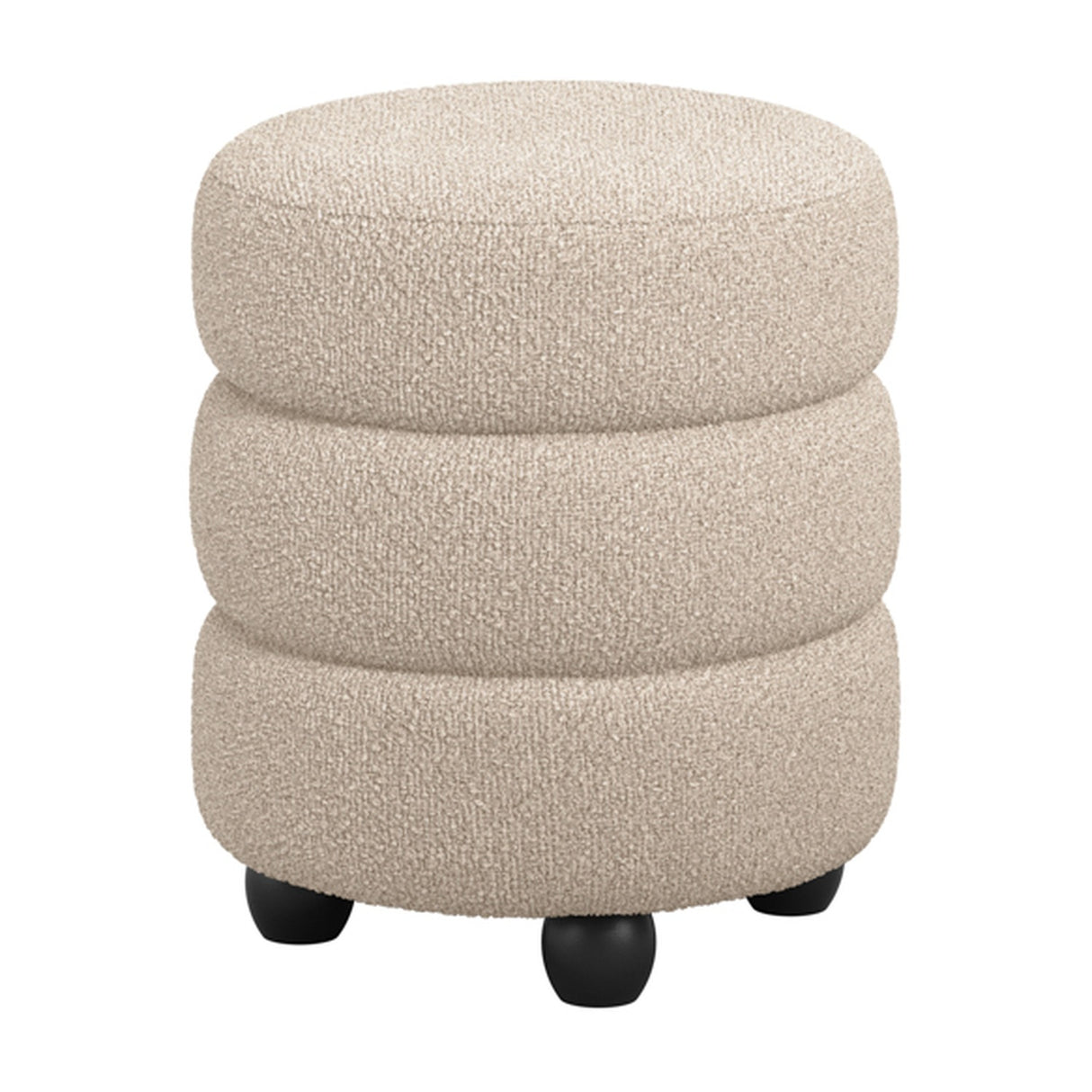 Emi Footstool - Buff with Black