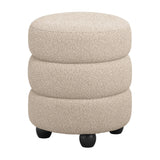 Emi Footstool - Buff with Black